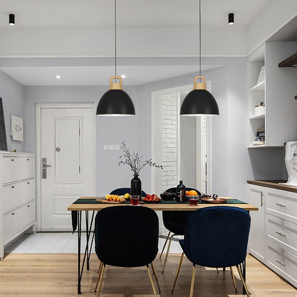 Kitchen Corridor Dome Pendant Lighting Aluminum 1 Bulb Macaron Hanging Lamp Clearhalo 'Ceiling Lights' 'Modern Pendants' 'Modern' 'Pendant Lights' 'Pendants' Lighting' 126316