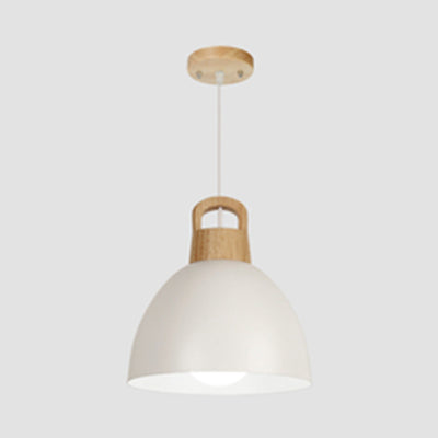 Kitchen Corridor Dome Pendant Lighting Aluminum 1 Bulb Macaron Hanging Lamp White Clearhalo 'Ceiling Lights' 'Modern Pendants' 'Modern' 'Pendant Lights' 'Pendants' Lighting' 126319