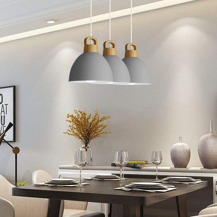 Kitchen Corridor Dome Pendant Lighting Aluminum 1 Bulb Macaron Hanging Lamp Clearhalo 'Ceiling Lights' 'Modern Pendants' 'Modern' 'Pendant Lights' 'Pendants' Lighting' 126320