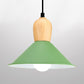 Kindergarten Pyramid Ceiling Pendant Light Aluminum 1 Light Bright-Colored Hanging Lamp Green Clearhalo 'Ceiling Lights' 'Modern Pendants' 'Modern' 'Pendant Lights' 'Pendants' Lighting' 126859
