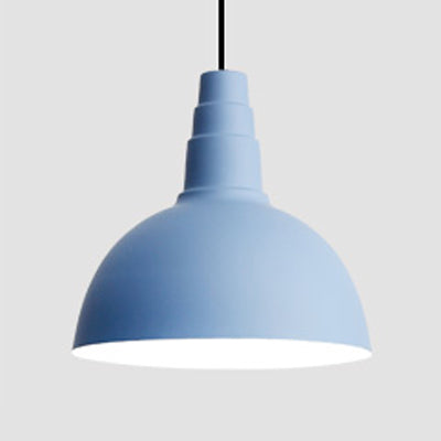 Nordic Style Bowl Hanging Light with Adjustable 1 Light Metal Hanging Light for Office Study Room Blue Clearhalo 'Ceiling Lights' 'Modern Pendants' 'Modern' 'Pendant Lights' 'Pendants' Lighting' 126866