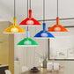 Contemporary Shallow Bowl Hanging Lamp Aluminum Bright Colored Pendant Light in Blue/Green/Orange/Red/Yellow for Market Shop Clearhalo 'Ceiling Lights' 'Modern Pendants' 'Modern' 'Pendant Lights' 'Pendants' Lighting' 126924