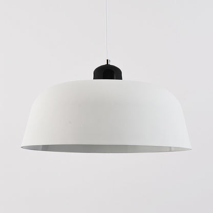 Porch Study Room Barn Hanging Light Metal 10/14 Inch Wide Single Light Nordic Monochrome Pendant Lamp White Clearhalo 'Ceiling Lights' 'Modern Pendants' 'Modern' 'Pendant Lights' 'Pendants' Lighting' 127036