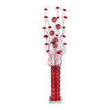 Red LED Flower Decor Floor Lamp Art Decor Metal Cuboid Standing Floor Light Kit with Crystal Embedded Clearhalo 'Floor Lamps' 'Lamps' Lighting' 1272315