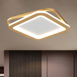 Simple Round/Square Ceiling Mounted Fixture Metal LED Hallway Flush Lighting in Black/Gold Clearhalo 'Ceiling Lights' 'Close To Ceiling Lights' 'Close to ceiling' 'Flush mount' Lighting' 1272373