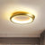 Round Bedroom Flush Mounted Light Metallic LED Modernist Flush Lamp Fixture in Gold/Coffee, Warm/White Light Gold Clearhalo 'Ceiling Lights' 'Close To Ceiling Lights' 'Close to ceiling' 'Flush mount' Lighting' 1272380