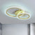 Dual Ring Bedroom Flush Lamp Fixture Metallic 16"/18" Wide LED Modern Flush Ceiling Light in Gold
