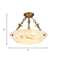 White Glass Bowl Semi Flush Mount Traditional 3/4-Light Living Room Close to Ceiling Lamp, 16"/19.5" W Clearhalo 'Ceiling Lights' 'Close To Ceiling Lights' 'Close to ceiling' 'Glass shade' 'Glass' 'Semi-flushmount' Lighting' 1272640
