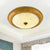 Round Dining Room LED Flush Mount Minimalistic Milk Glass Yellow-Brown Ceiling Lighting, 14"/16"/19.5" Wide Yellow-Brown Clearhalo 'Ceiling Lights' 'Close To Ceiling Lights' 'Close to ceiling' 'Flush mount' Lighting' 1272786