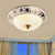 Hemisphere Hall LED Ceiling Fixture Retro Frosted Glass White Flush Mounted Light, 12"/14"/18" Width