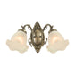 Frosted White Glass Ruffle Sconce Light Traditional 1/2-Head Corner Wall Mount Light in Bronze/Copper Clearhalo 'Wall Lamps & Sconces' 'Wall Lights' Lighting' 1272898