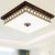 Milky Glass Squared Flush Light Traditional LED Parlour Ceiling Mounted Fixture in Black and Gold - Black-Gold - Clearhalo - 'Ceiling Lights' - 'Close To Ceiling Lights' - 'Close to ceiling' - 'Flush mount' - Lighting' - 1273077