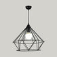 Traditional Diamond Wire Guard Pendant Light Metal 1 Light Hanging Lamp for Stair Cafe Black 15.5" Clearhalo 'Ceiling Lights' 'Modern Pendants' 'Modern' 'Pendant Lights' 'Pendants' Lighting' 127327