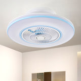 Blue/Gold Round Pendulum Fan Lamp Fixture Modernism LED Acrylic Semi Mount Lighting, 23" Width Clearhalo 'Ceiling Fans with Lights' 'Ceiling Fans' 'Modern Ceiling Fans' 'Modern' Lighting' 1273340