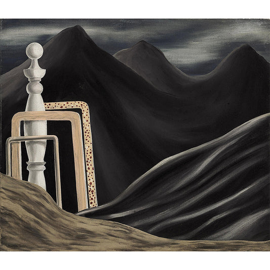 Black-Grey Mountains Wallpaper Murals Water Resistant Surrealistic Hallway Wall Art