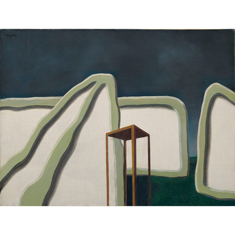 Rene Magritte Le Prisonnier Murals Green-White Surrealism Wall Decor for Bedroom Clearhalo 'Wall Decor' 'Wall Mural' 1273505