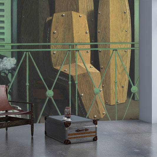 Illustration Chairs Wall Covering Mural Full Size Wall Decor for Living Room, Custom Print Clearhalo 'Wall Decor' 'Wall Mural' 1273586