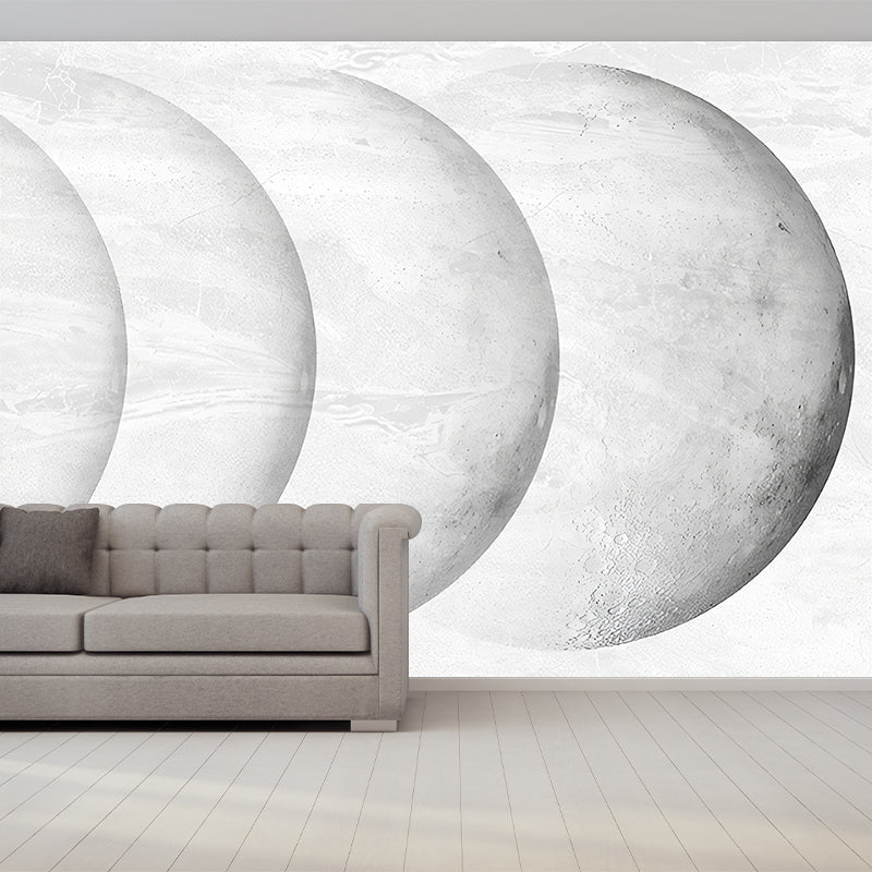 Photography Moon Eclipse Wall Murals Large Size Wall Covering for Bedroom Decoration Clearhalo 'Wall Decor' 'Wall Mural' 1273838