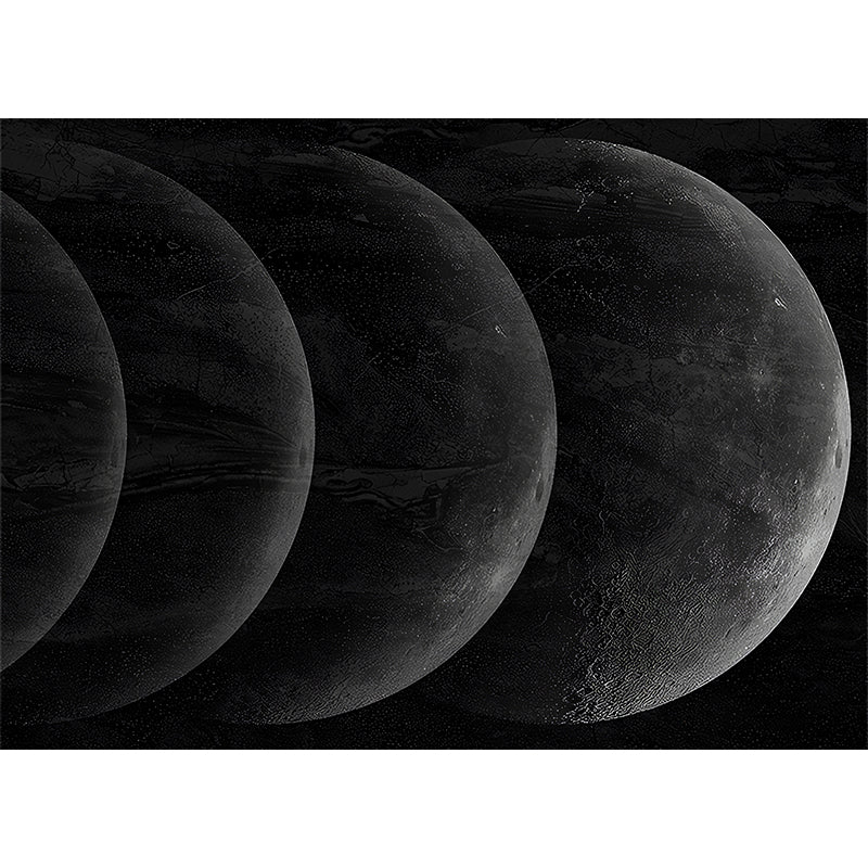 Photography Moon Eclipse Wall Murals Large Size Wall Covering for Bedroom Decoration Clearhalo 'Wall Decor' 'Wall Mural' 1273845