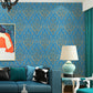 Soft Color Medallion Wallpaper Damask Nostalgic Stain-Resistant Wall Art for Living Room Royal Blue Clearhalo 'Vintage wall decor' 'Vintage' 'Wallpaper' Wall Decor' 1273912