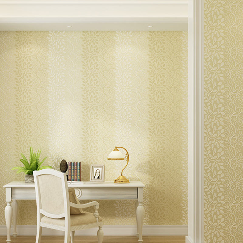 Rural Leafy Vines Wallpaper for Bedroom 57.1-sq ft Wall Decoration in Pastel Color Clearhalo 'Country wall decor' 'Rustic' 'Wallpaper' Wall Decor' 1274002