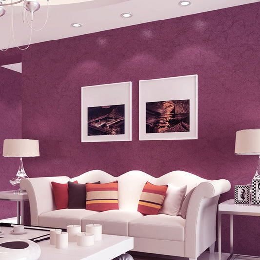 Dark Color Plain Wallpaper Roll Water Resistant Simplicity Living Room Wall Covering Purple Clearhalo 'Modern wall decor' 'Modern' 'Wallpaper' Wall Decor' 1274039