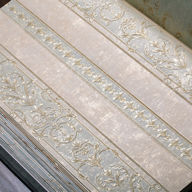 Floral Wallpaper Antiqued Moisture Resistant Living Room Wall Decor, 33' x 20.5" Clearhalo 'Vintage wall decor' 'Vintage' 'Wallpaper' Wall Decor' 1274126