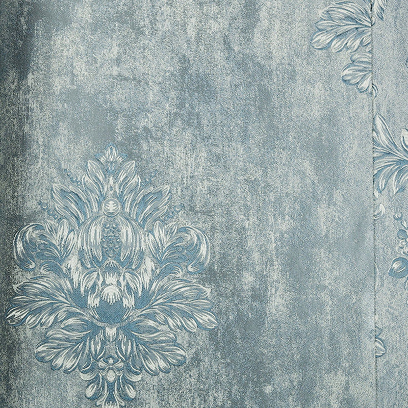 Damask Flower Wallpaper Roll Vintage 3D Embossed Wall Covering in Pastel Color, Unpasted Clearhalo 'Vintage wall decor' 'Vintage' 'Wallpaper' Wall Decor' 1274163