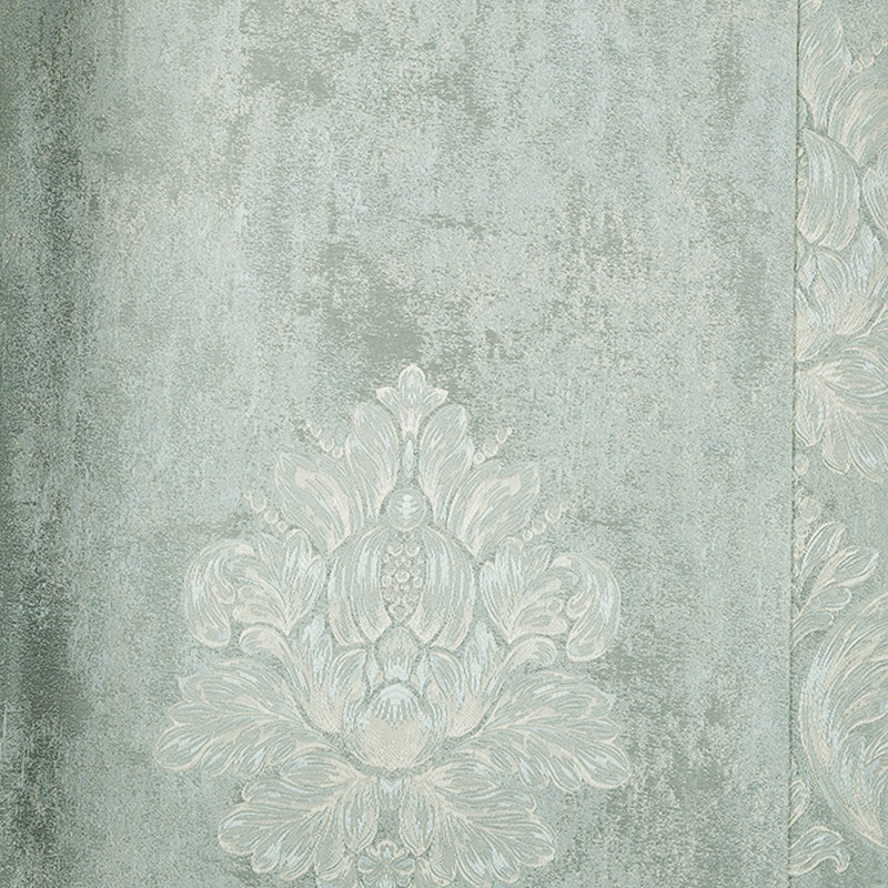 Damask Flower Wallpaper Roll Vintage 3D Embossed Wall Covering in Pastel Color, Unpasted Clearhalo 'Vintage wall decor' 'Vintage' 'Wallpaper' Wall Decor' 1274167