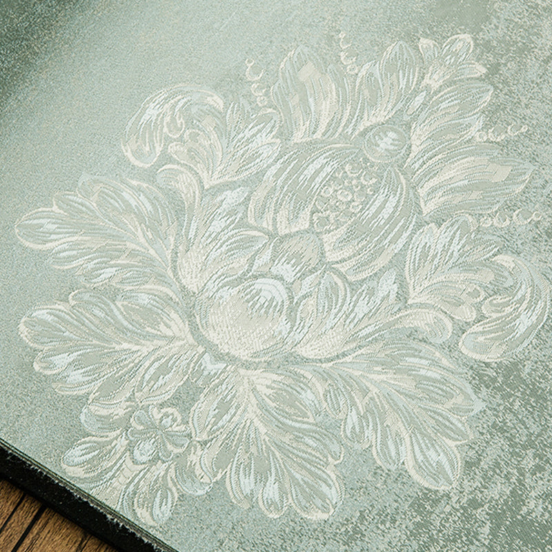Damask Flower Wallpaper Roll Vintage 3D Embossed Wall Covering in Pastel Color, Unpasted Clearhalo 'Vintage wall decor' 'Vintage' 'Wallpaper' Wall Decor' 1274168