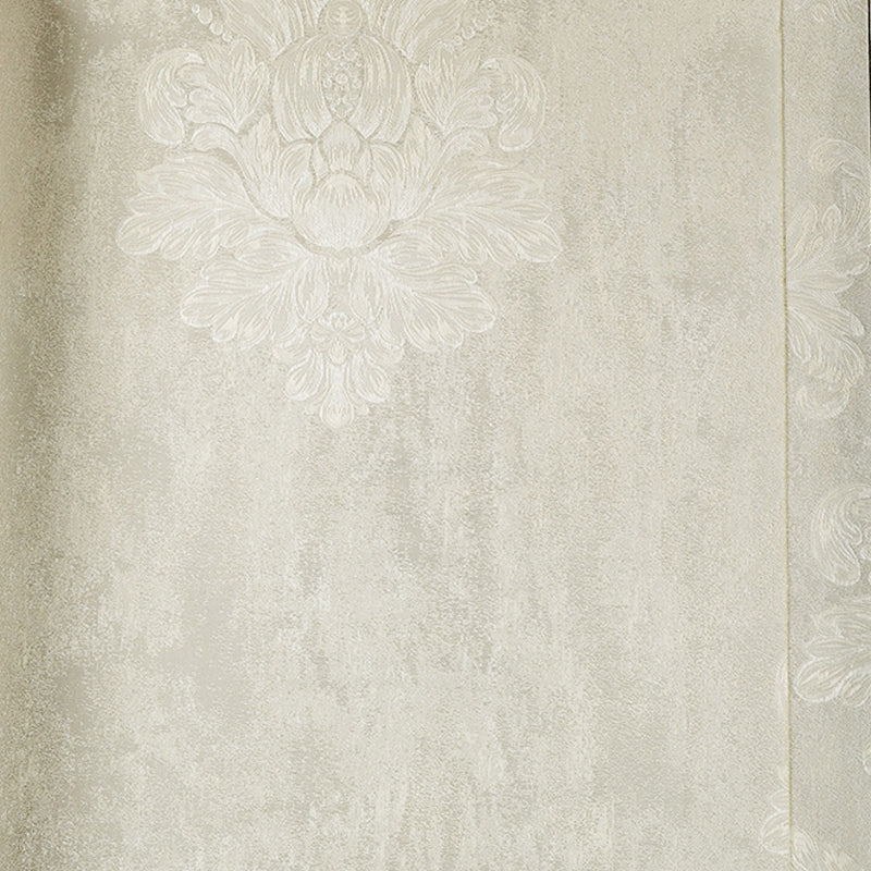 Damask Flower Wallpaper Roll Vintage 3D Embossed Wall Covering in Pastel Color, Unpasted Clearhalo 'Vintage wall decor' 'Vintage' 'Wallpaper' Wall Decor' 1274171