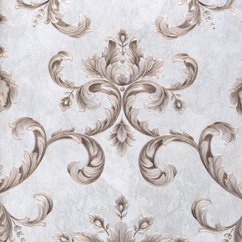 Embossed Stain Resistant Wallpaper European Jacquard Wall Decoration for Living Room Clearhalo 'Vintage wall decor' 'Vintage' 'Wallpaper' Wall Decor' 1274203