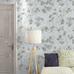 Rural Ginkgo Leaf Wallpaper Roll for Living Room 57.1-sq ft Wall Covering in Pastel Color Sky Blue Clearhalo 'Country wall decor' 'Rustic' 'Wallpaper' Wall Decor' 1274272