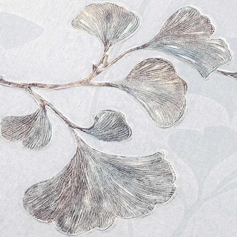Rural Ginkgo Leaf Wallpaper Roll for Living Room 57.1-sq ft Wall Covering in Pastel Color Clearhalo 'Country wall decor' 'Rustic' 'Wallpaper' Wall Decor' 1274274