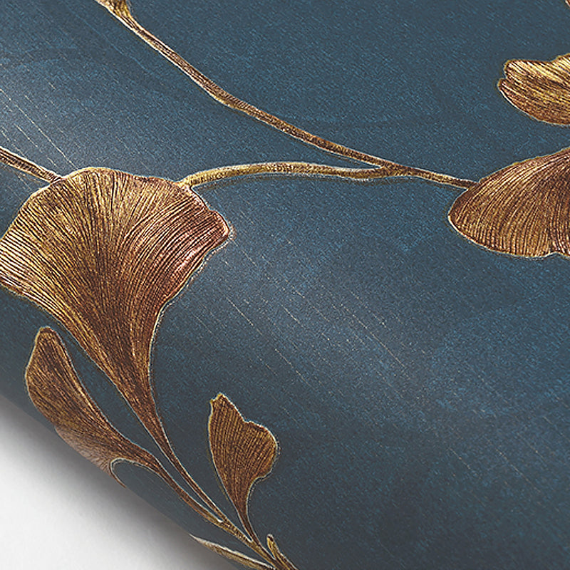 Rural Ginkgo Leaf Wallpaper Roll for Living Room 57.1-sq ft Wall Covering in Pastel Color Clearhalo 'Country wall decor' 'Rustic' 'Wallpaper' Wall Decor' 1274279