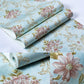 Washable Peonies Print Wallpaper Non-Woven Fabric Rustic Wall Decor for Living Room Clearhalo 'Country wall decor' 'Rustic' 'Wallpaper' Wall Decor' 1274307