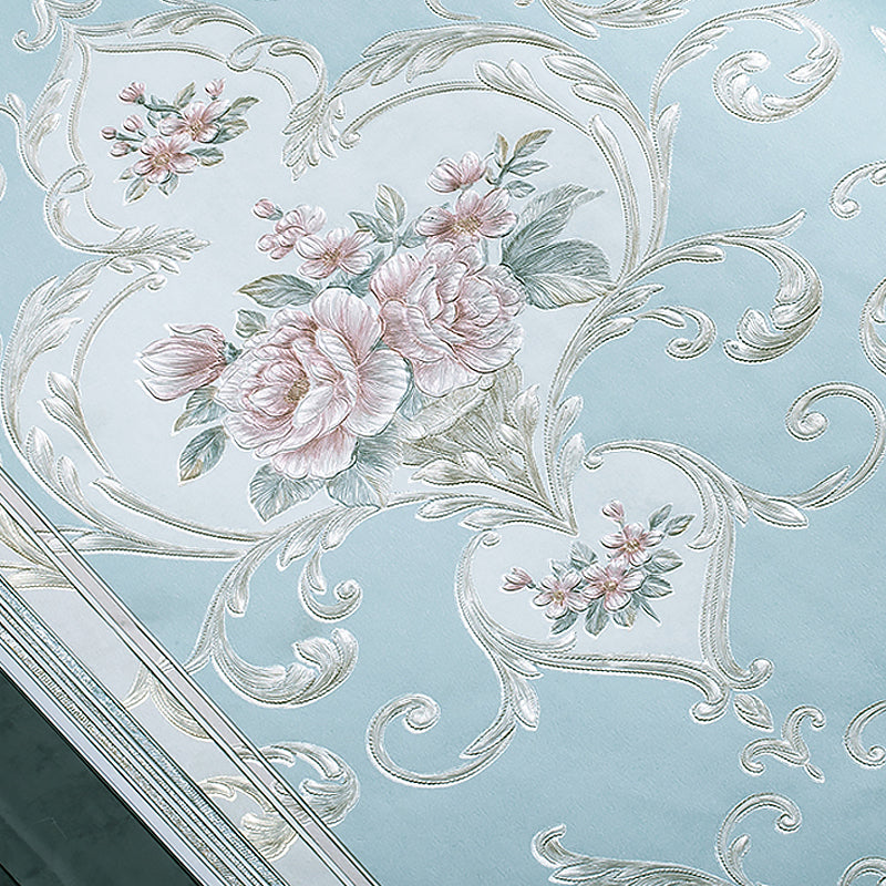 Soft-Color Peonies Wallpaper Flower Countryside Moisture Resistant Wall Art for Home Clearhalo 'Country wall decor' 'Rustic' 'Wallpaper' Wall Decor' 1274333