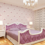 Soft-Color Peonies Wallpaper Flower Countryside Moisture Resistant Wall Art for Home Pink Clearhalo 'Country wall decor' 'Rustic' 'Wallpaper' Wall Decor' 1274339