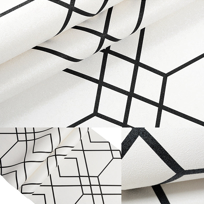 Geo Lattice Wallpaper Roll Contemporary Smooth Surface Wall Decoration in Light Color Clearhalo 'Modern wall decor' 'Modern' 'Wallpaper' Wall Decor' 1274358
