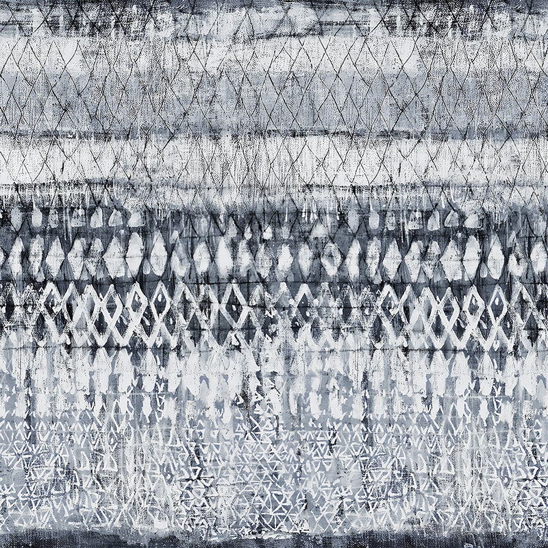 Grey Latticework Wall Paper Mural Stain-Resistant Wall Art for Bedroom, Made to Measure Clearhalo 'Wall Decor' 'Wall Mural' 1274448