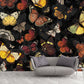 Dark Color Butterflies Mural Wallpaper Moisture Resistant Wall Decor for Living Room Clearhalo 'Wall Decor' 'Wall Mural' 1274481