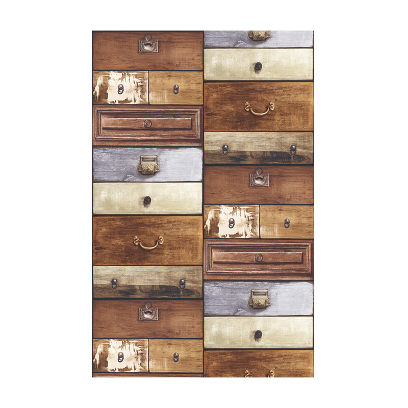 Industrial Wood Box Wallpaper for Restaurant 57.1-sq ft Wall Covering in Dark Color Clearhalo 'Industrial wall decor' 'Industrial' 'Wallpaper' Wall Decor' 1274522