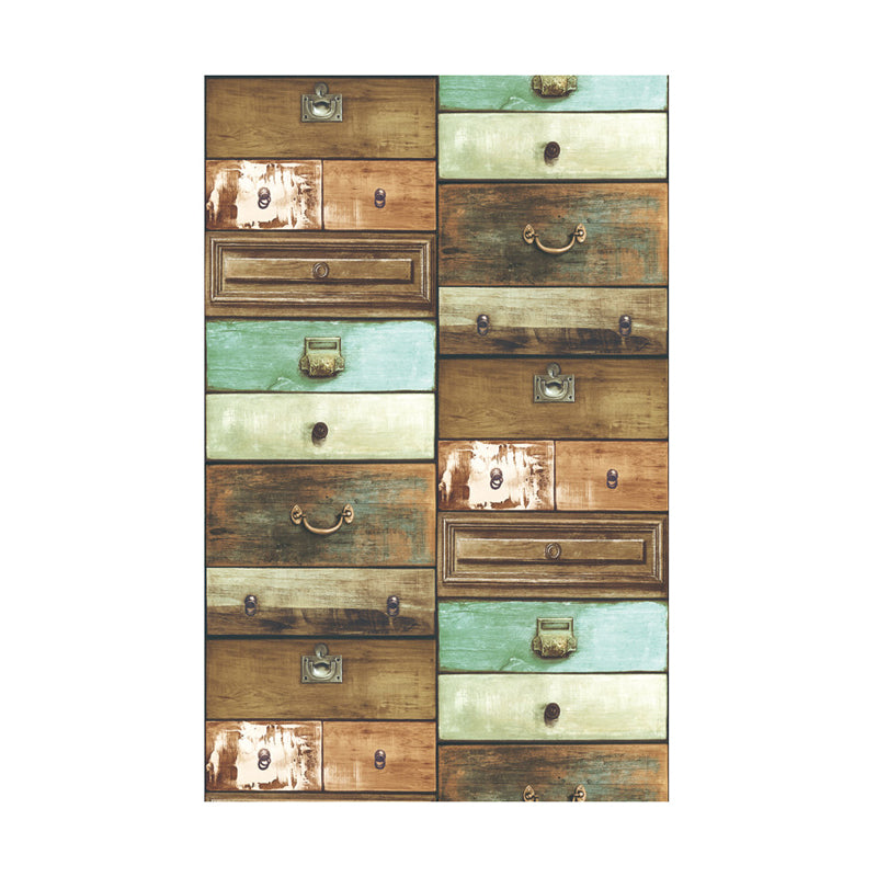 Industrial Wood Box Wallpaper for Restaurant 57.1-sq ft Wall Covering in Dark Color Clearhalo 'Industrial wall decor' 'Industrial' 'Wallpaper' Wall Decor' 1274527