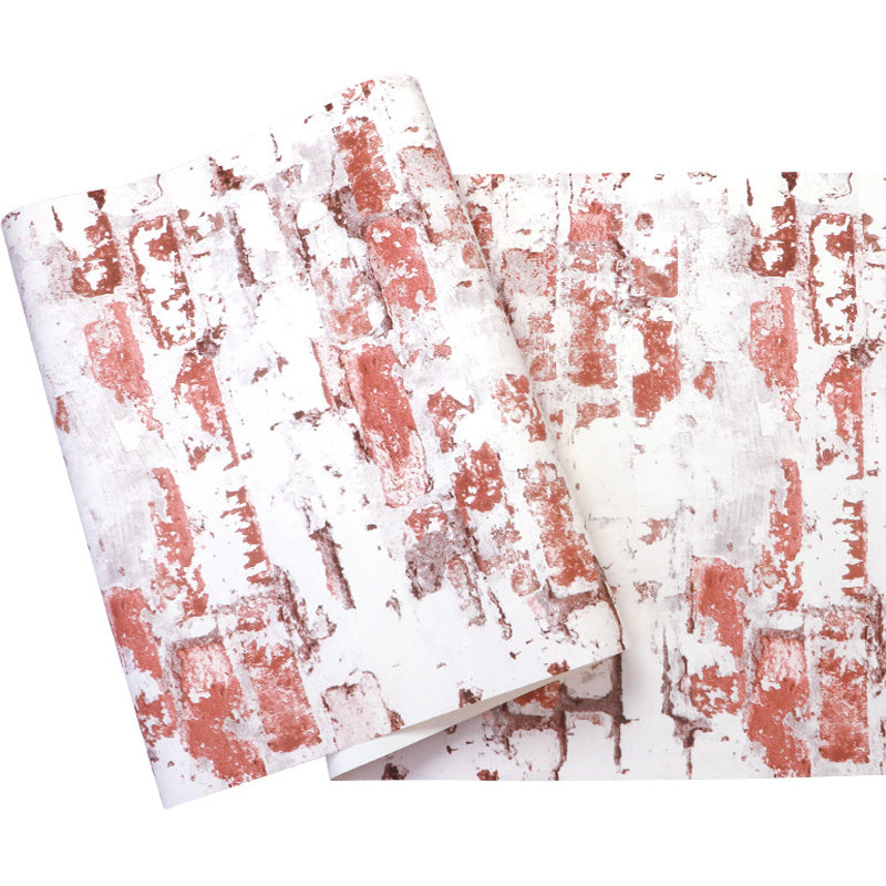 Construction Fade Brick Wallpaper Roll Industrial Non-Woven Wall Art in Light Color Clearhalo 'Industrial wall decor' 'Industrial' 'Wallpaper' Wall Decor' 1274621