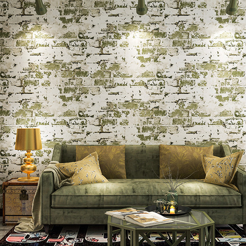 Construction Fade Brick Wallpaper Roll Industrial Non-Woven Wall Art in Light Color Clearhalo 'Industrial wall decor' 'Industrial' 'Wallpaper' Wall Decor' 1274628