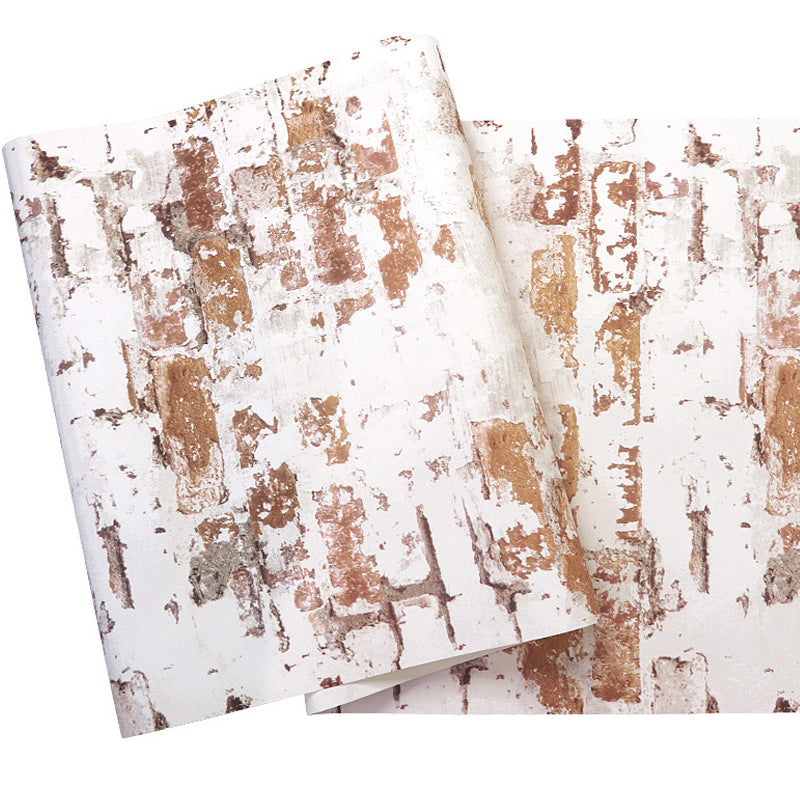 Construction Fade Brick Wallpaper Roll Industrial Non-Woven Wall Art in Light Color Clearhalo 'Industrial wall decor' 'Industrial' 'Wallpaper' Wall Decor' 1274632