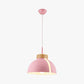 Nordic 1 Light Suspension Light with Metal Shade Pink/White/Black Dome Ceiling Pendant Light Pink Clearhalo 'Ceiling Lights' 'Modern Pendants' 'Modern' 'Pendant Lights' 'Pendants' Lighting' 127601