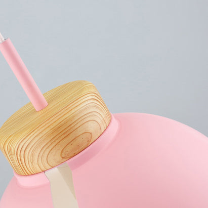 Nordic 1 Light Suspension Light with Metal Shade Pink/White/Black Dome Ceiling Pendant Light Clearhalo 'Ceiling Lights' 'Modern Pendants' 'Modern' 'Pendant Lights' 'Pendants' Lighting' 127609