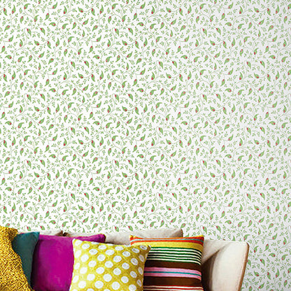 Moisture Resistant Foliage Wallpaper Countryside Non-Woven Wall Covering, 33' L x 20.5" W Green Clearhalo 'Country wall decor' 'Rustic' 'Wallpaper' Wall Decor' 1276615