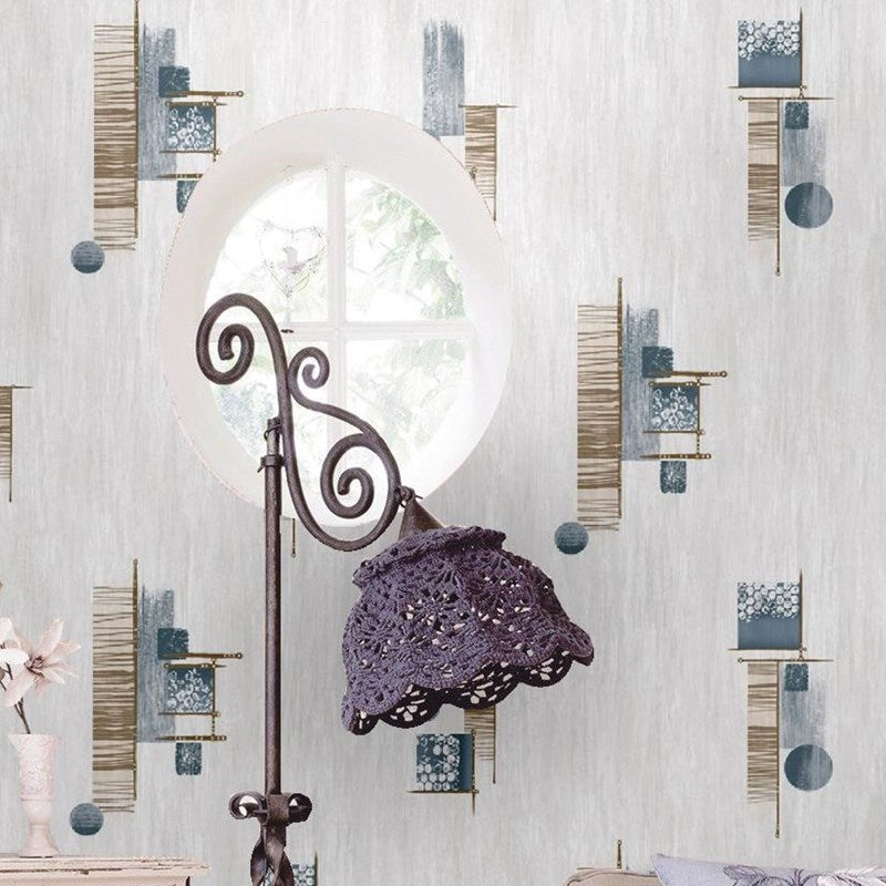 Smooth Pastel Color Wallpaper Modern Geometric Pattern Wall Covering, 31' x 20.5" Blue Clearhalo 'Modern wall decor' 'Modern' 'Wallpaper' Wall Decor' 1276706